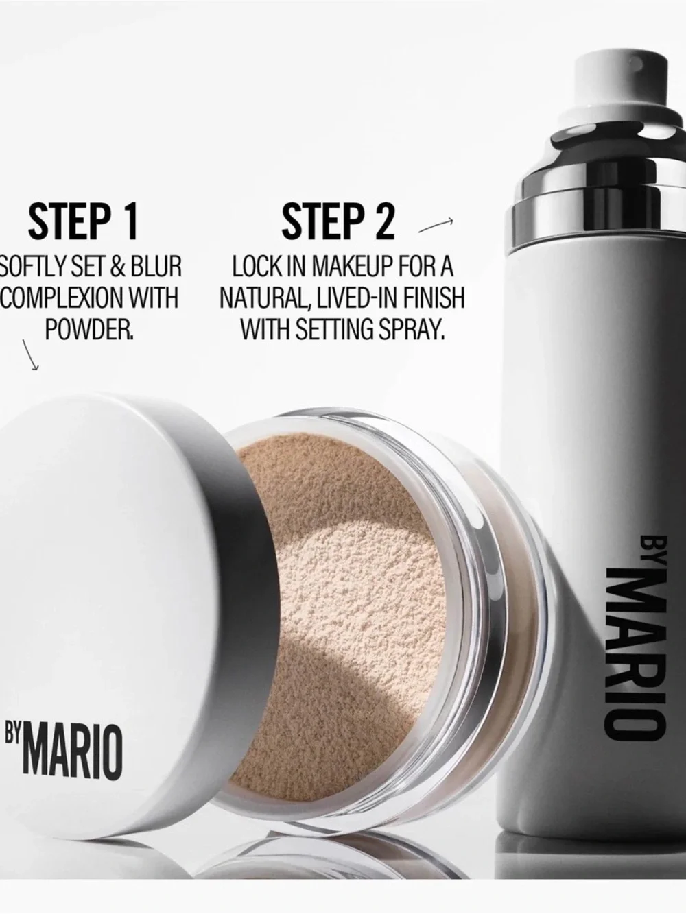 Makeup By Mario White Primer Pump with Silver Accents